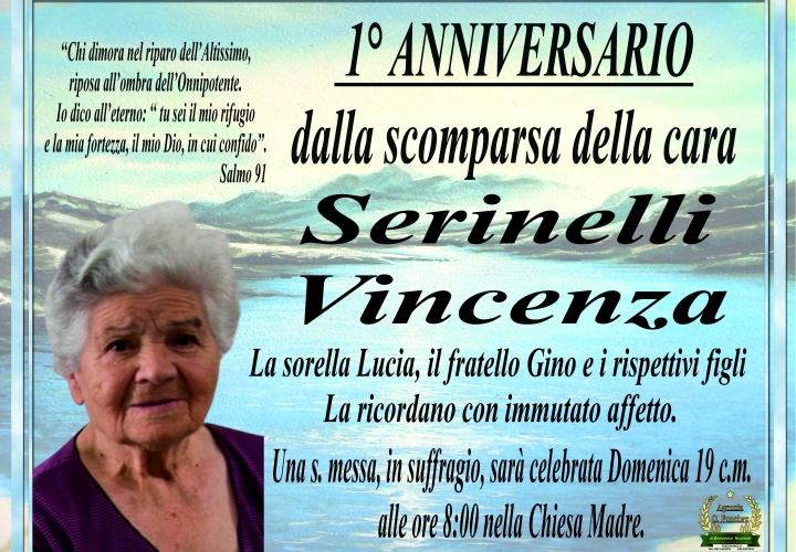 Anniversario Vincenza Serinelli